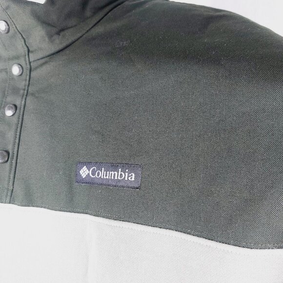 Columbia Men's Green Colorblock Pitchstone Overlay Half Snap Fleece Pullover XXL - Picture 6 of 11